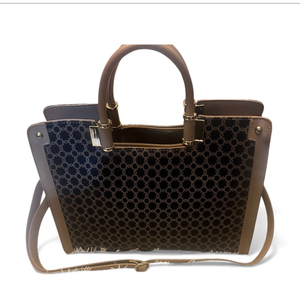 Ivanka Trump Elegant Black and Tan Tote